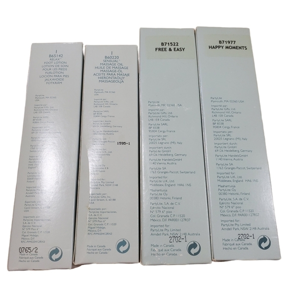 Lot of 4 Partylite Lavish Luxury Pamper Well Being Shower Gel Lotion Massage oil - Picture 3 of 5